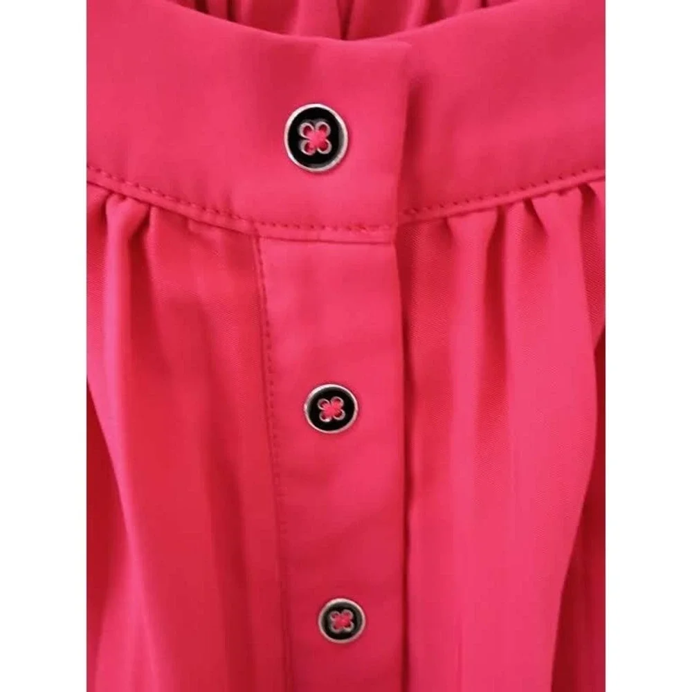Maeve‎ Anthropologie Red Pleated Button Front Maxi Skirt Fits S Elastic Wst $118